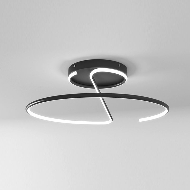 Nordic Metal Ceiling Light Linear 1 Light Flush Mount Ceiling Light for Bedroom