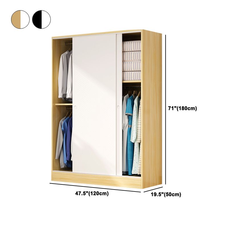Contemporary Wardrobe Cabinet Sliding Storage Cabinet for Home