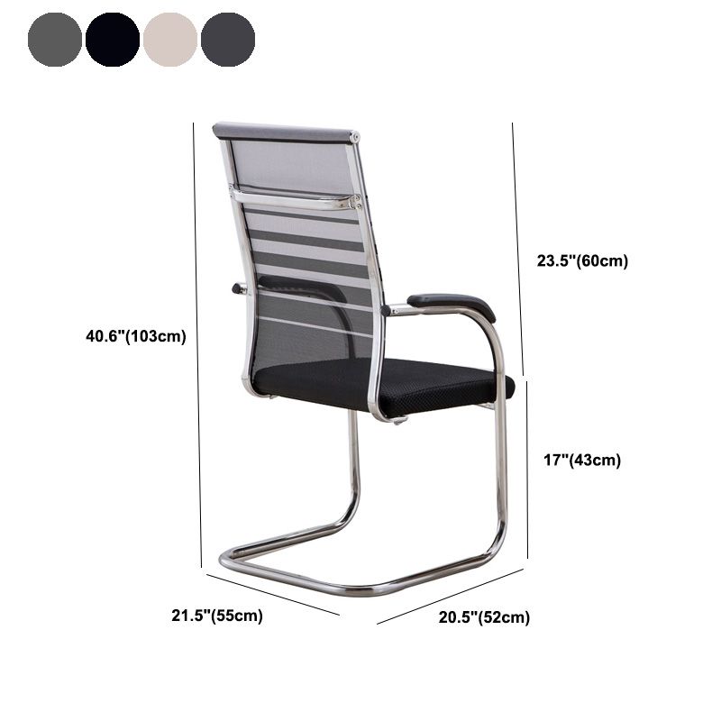 Contemporary PU Computer Chair Black Back Office Star Desk Chair