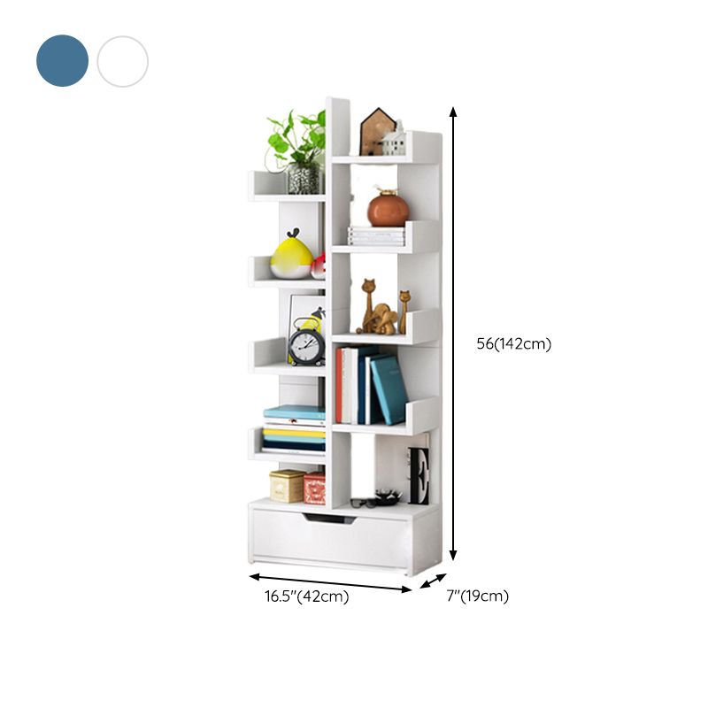 Modern Engineered Wood Bookshelf Open Bookcase Book Shelf for Living Room