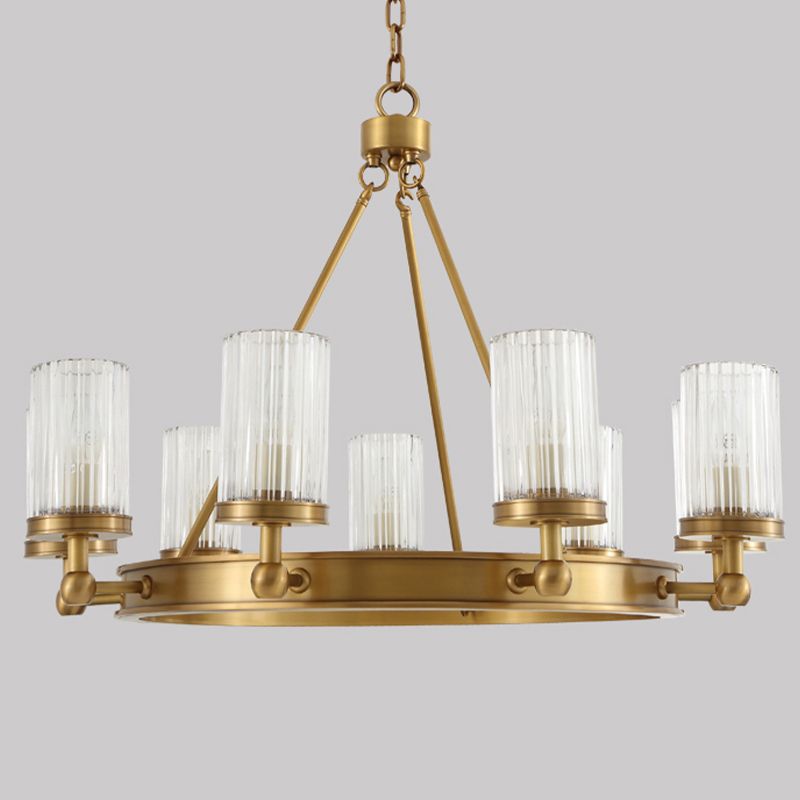 9-lights helder glas kroonluchter hanglamp moderne stijl cirkelvormige hanglampverlichting armaturen