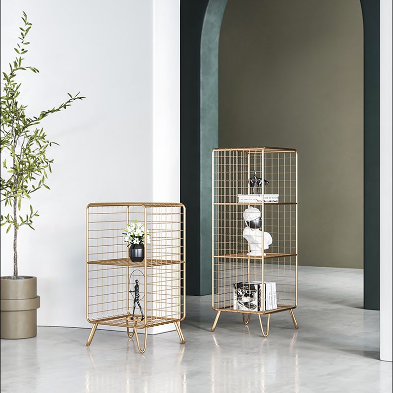 Glam Metal Bookshelf Standard Shelf Bookshelf for Home Office