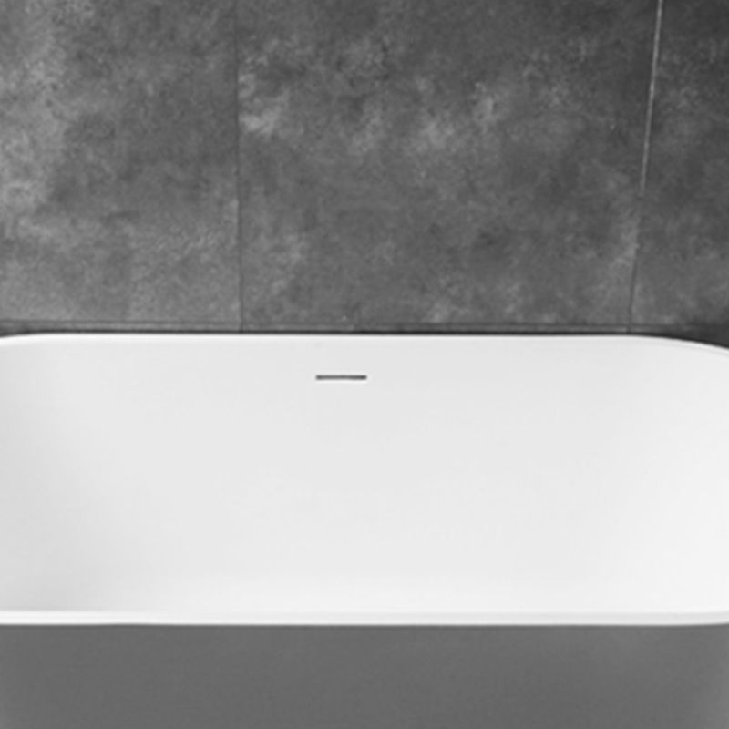 Stone Soaking Bathtub Antique Finish Oval Back to Wall Bath Tub (Faucet not Included)