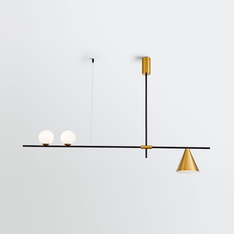 3/4/5-Light Modern Golden Ceiling Light Metal Unique Shaded Kitchen Island Lighting