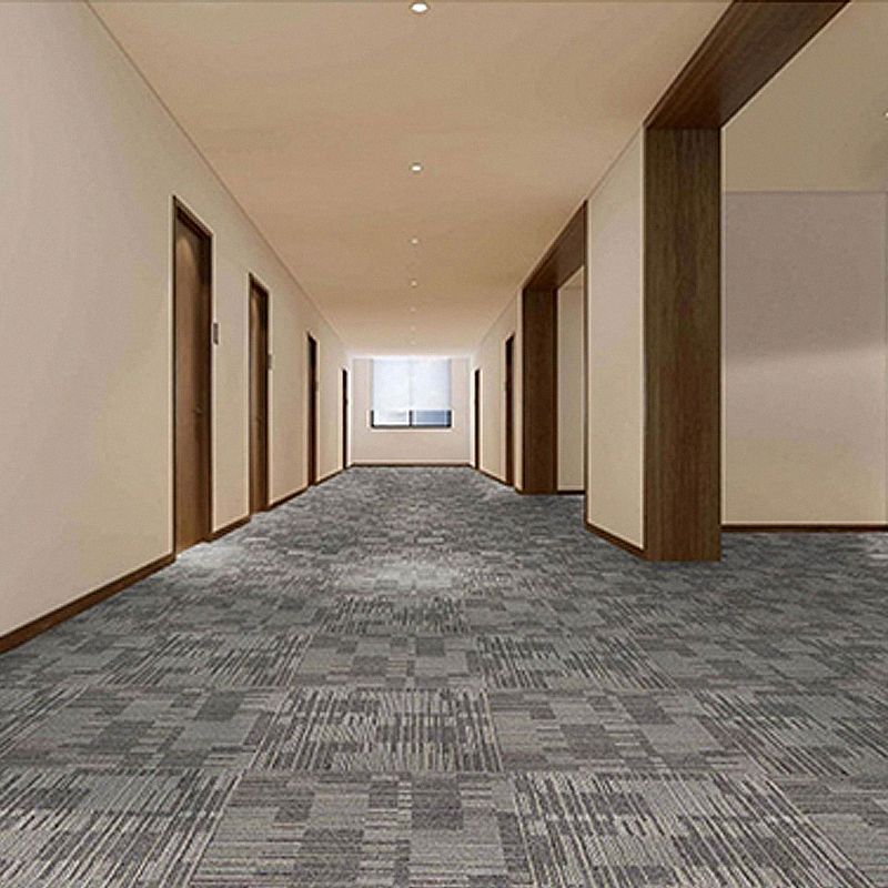 Carpet Tile Non-Skid Fade Resistant Geometry Loose Lay Carpet Tiles Dining Room