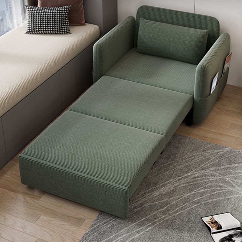 Scandinavian Pillow Back Sleeper Sofa Square Arms Futon Sofa Bed with Storage