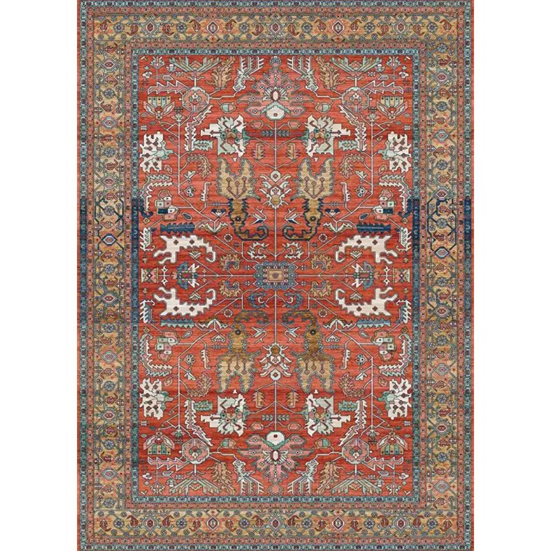 Rapis à imprimé de fleurs multicolores Polyster Morocain Area Tapis sans glissement.