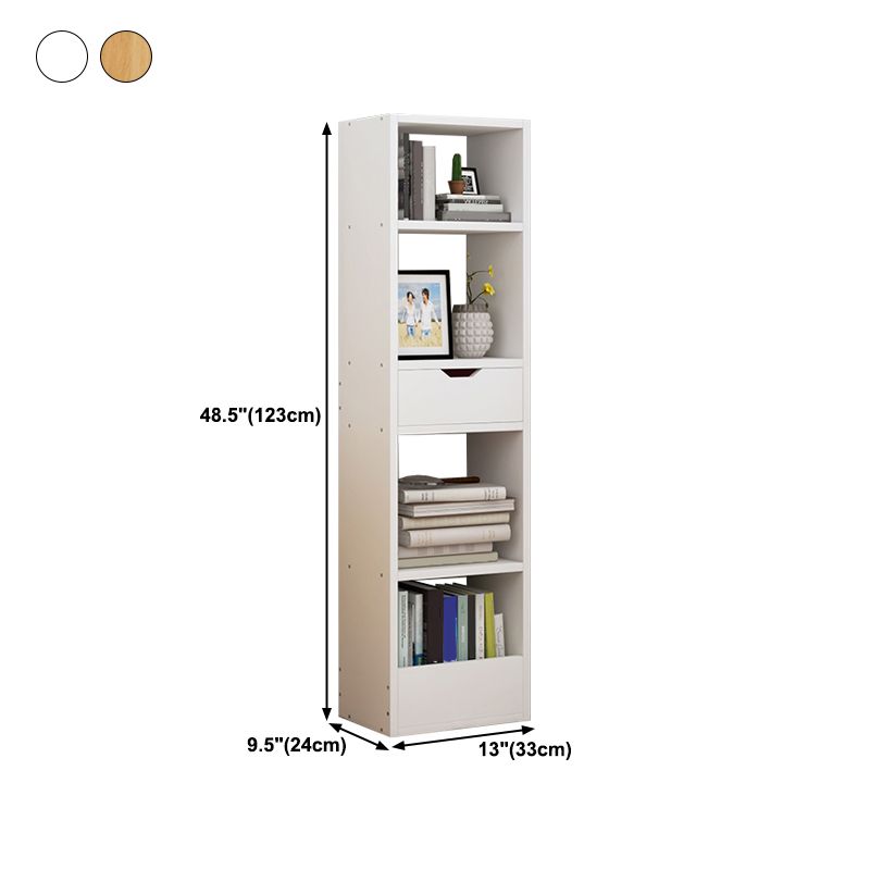 Closed Wooden Bookshelf Modern Home Living Room Corner Bookcase