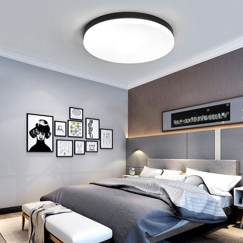 Kreis Flush Ceiling Licht Einfachheit Acryl 11 "/15" /19 " Dia Living Room Flushmount in Warm/White Light
