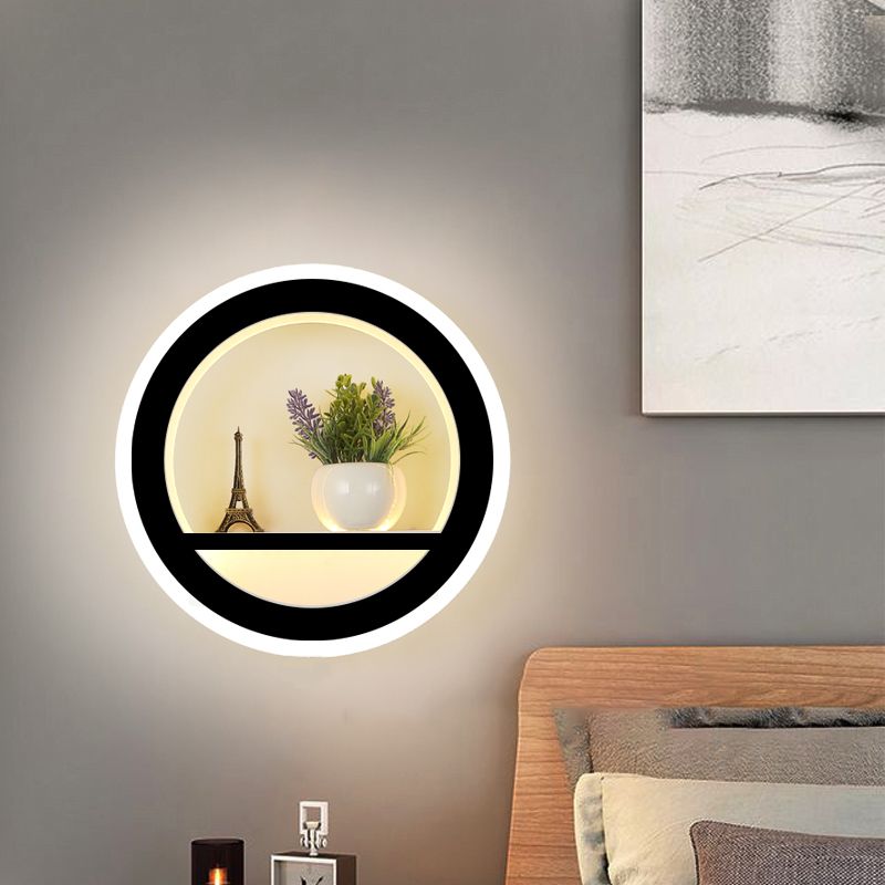 Modern Red Red Red Round Househole Splockure Luz de pared simple para sala de estar de dormitorio