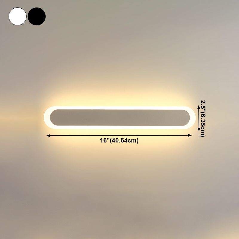 Lámparas lineales lineales de estilo moderno metal 1 lámpara de luz de pared ligera