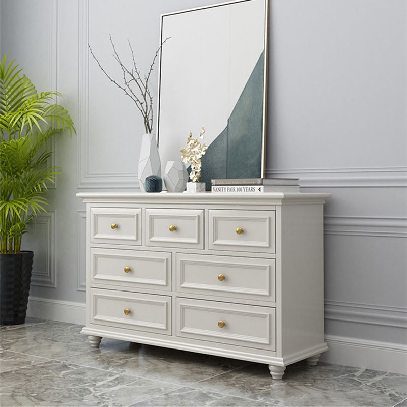 Solid Wood Storage Chest Dresser Classic Glam Chest with Drawers