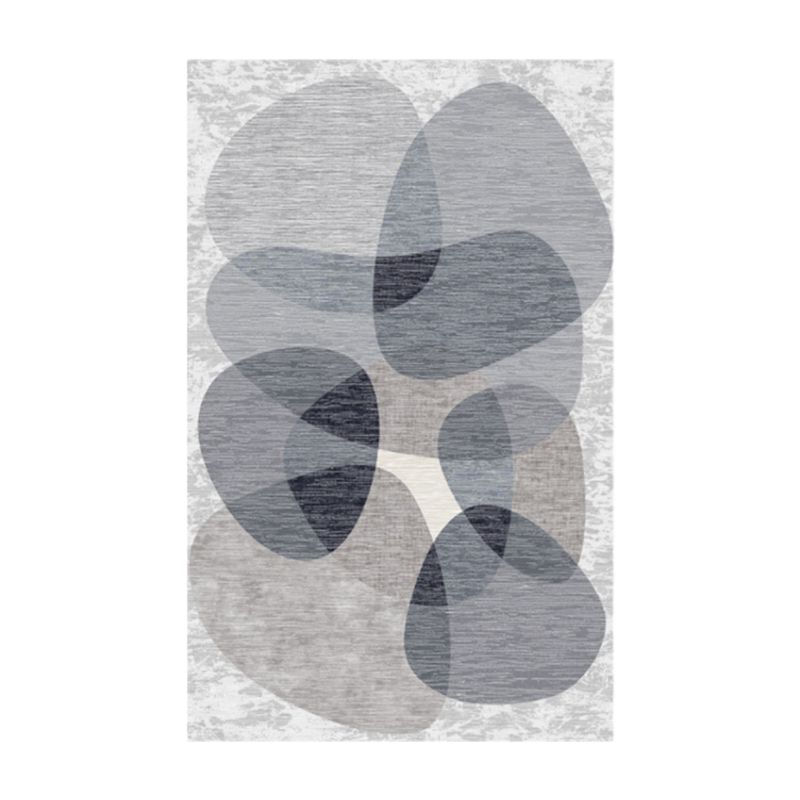 Chic Modern Area Carpet Geometric Print Polyester Area Rug Non-Slip Backing Rug for Home Decor