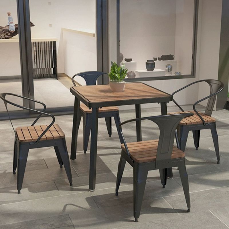 Industrial 1/2/5/7 Pieces Dining Set Reclaimed Wood Dining Table Set for Outdoor