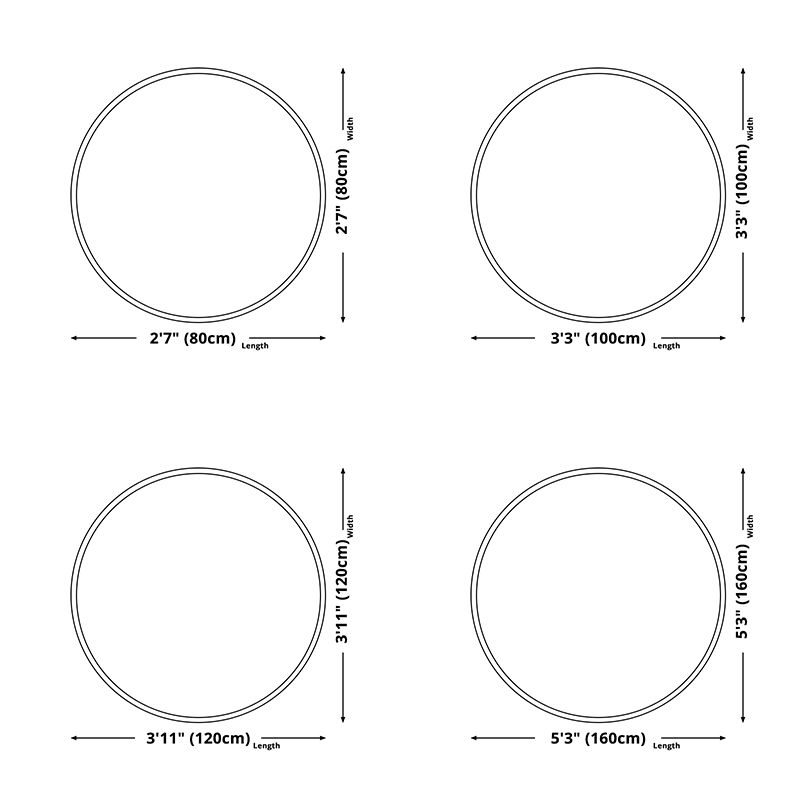 Moderne ronde tapijt polyester abstract print binnen vloerkleurbestendig gebied Rug voor woningdecoratie