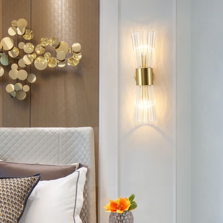 Kristalltrichter Wandleuchte moderne Stil 2 Leuchten Wandmontierte Lampen