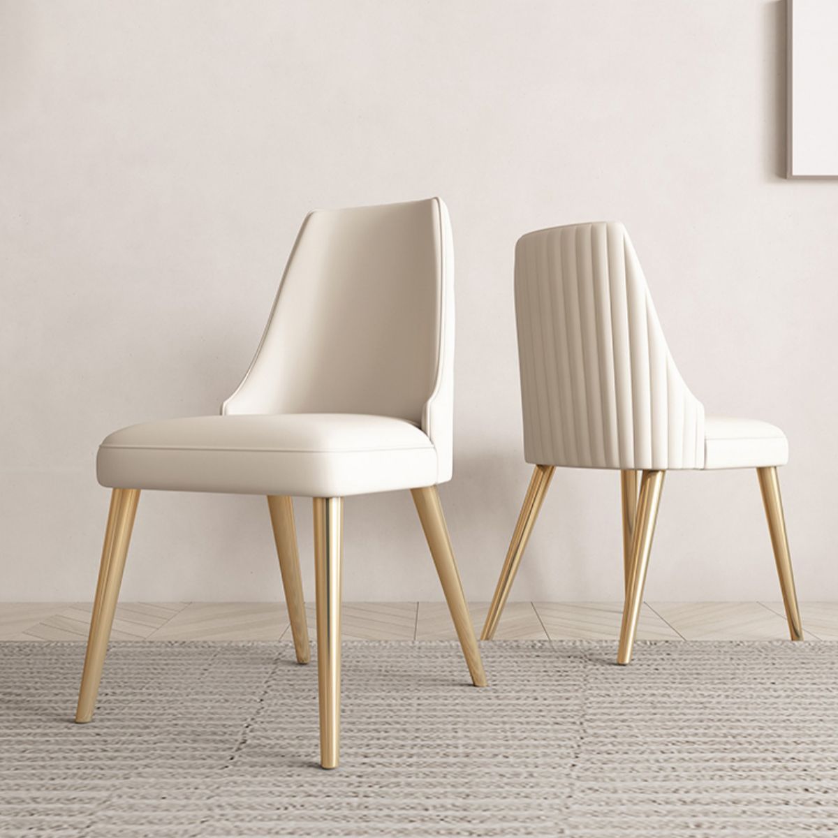 Modern Leatherwear Dinette Set 1/4/5/7 Pieces White Sintered Stone Top Dining Table Set