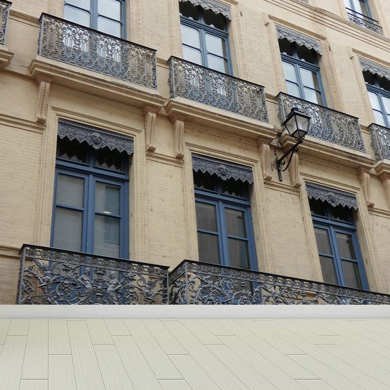 Simple City Building Wall Covering Murals Vinly Home Art Decoration, Waterproofing