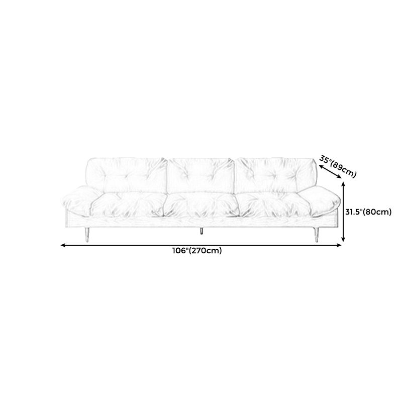 Armloses Sofa loser Rücken 35 "W Tufted Modern Sofa für Wohnzimmer