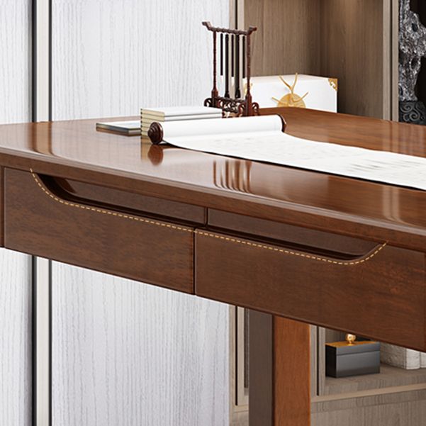 Modern Solid Wood Writing Desk Parsons Base 29.53