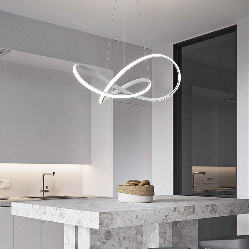 Lámpara lineal blanca lámpara moderna una luz LED LIGHT para dormitorio