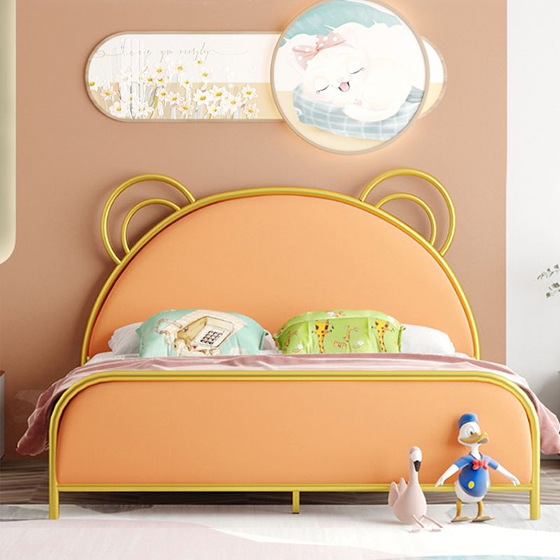 Glam Metal Frame Standard Bed, with Headboard Bed for Bedroom