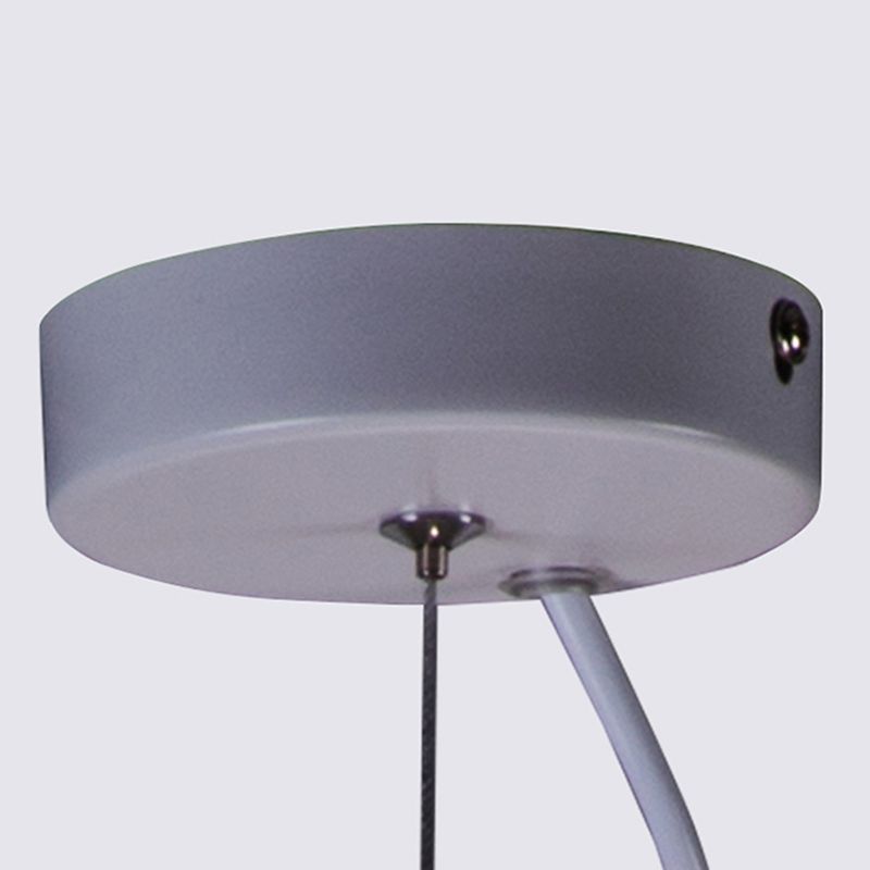 Cocoon Shaped Restaurant Pendant Lighting White Rib Glass 1-Bulb Simple Hanging Light