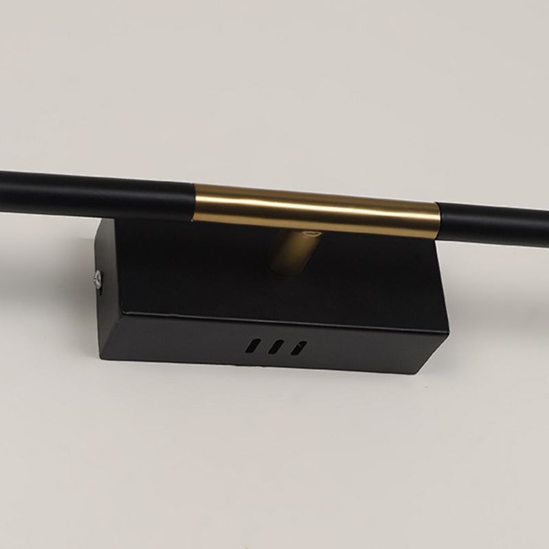 2-lichts lineaire wandwandeling moderne eenvoudige stijl spiegelmuurverlichting in zwart