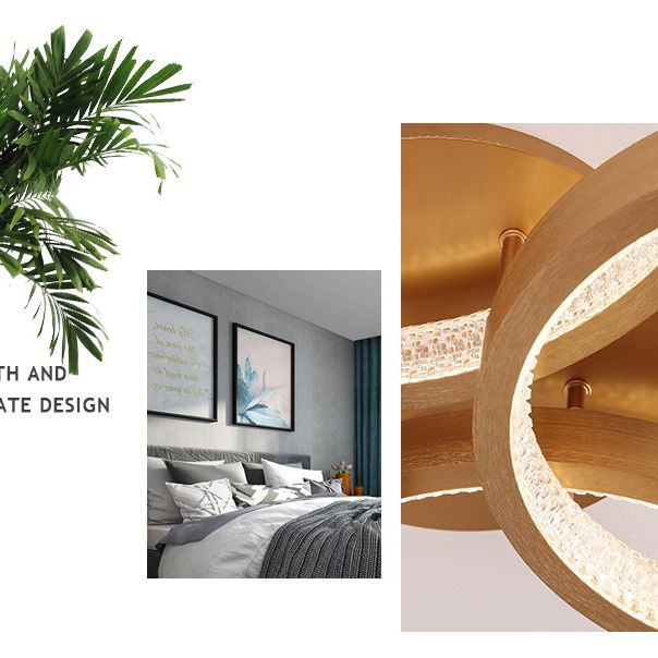 Plafonnier LED de style Nordic Style Golden Brossé