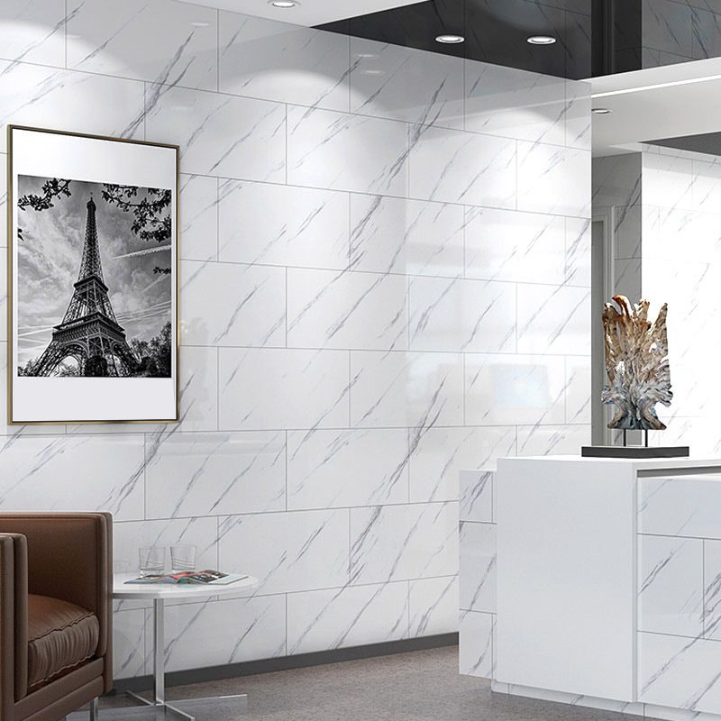 Single Tile Wallpaper PVC Rectangular Peel and Stick Backsplash