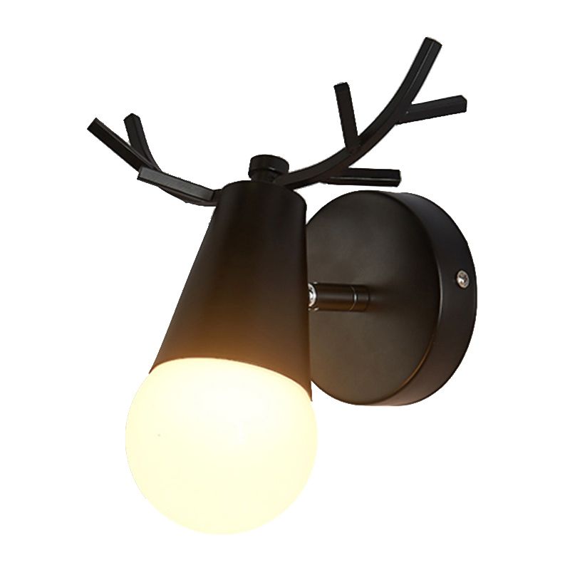 Unique Shape Wall Lighting Modern Style Metal 1 Light Sconce Lamp for Bedroom