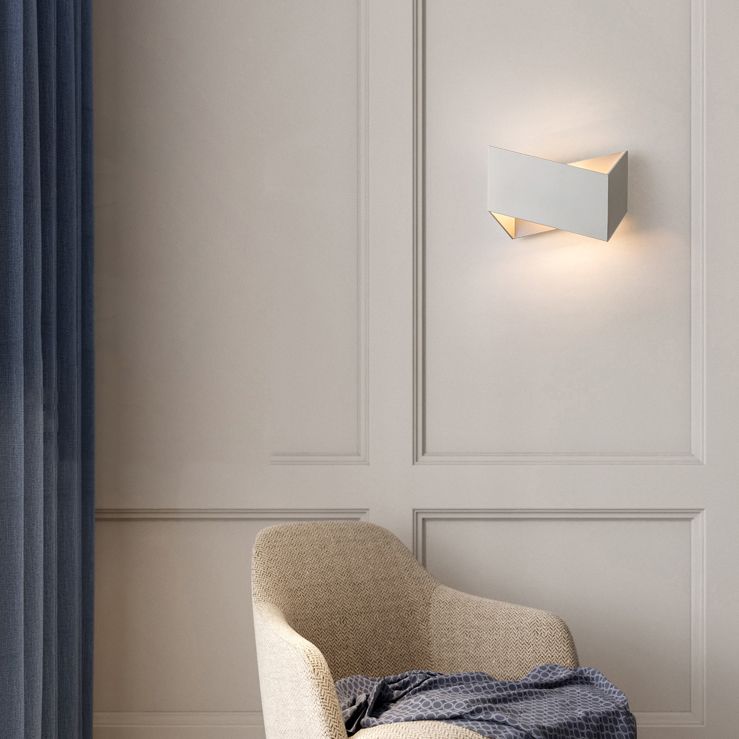 Contemporary Aluminum Wall Light Geometric 8.5" Wide Wall Sconce for Bedroom