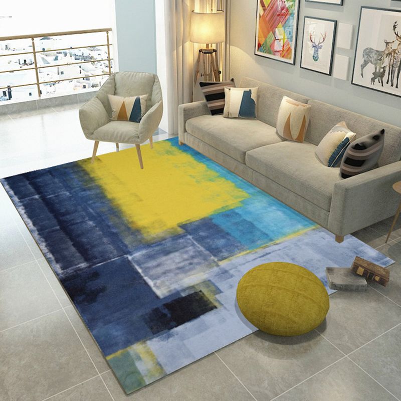 Abstract Pigment Printed Rug Individuality Modern Rug Anti-Slip Backing Carpet for Living Room