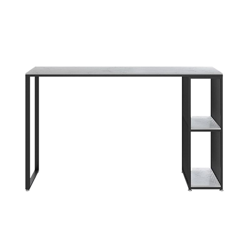 Modern Bar Table Set 1/2/3 Pieces Faux Marble Counter Table with Upholstered Stools