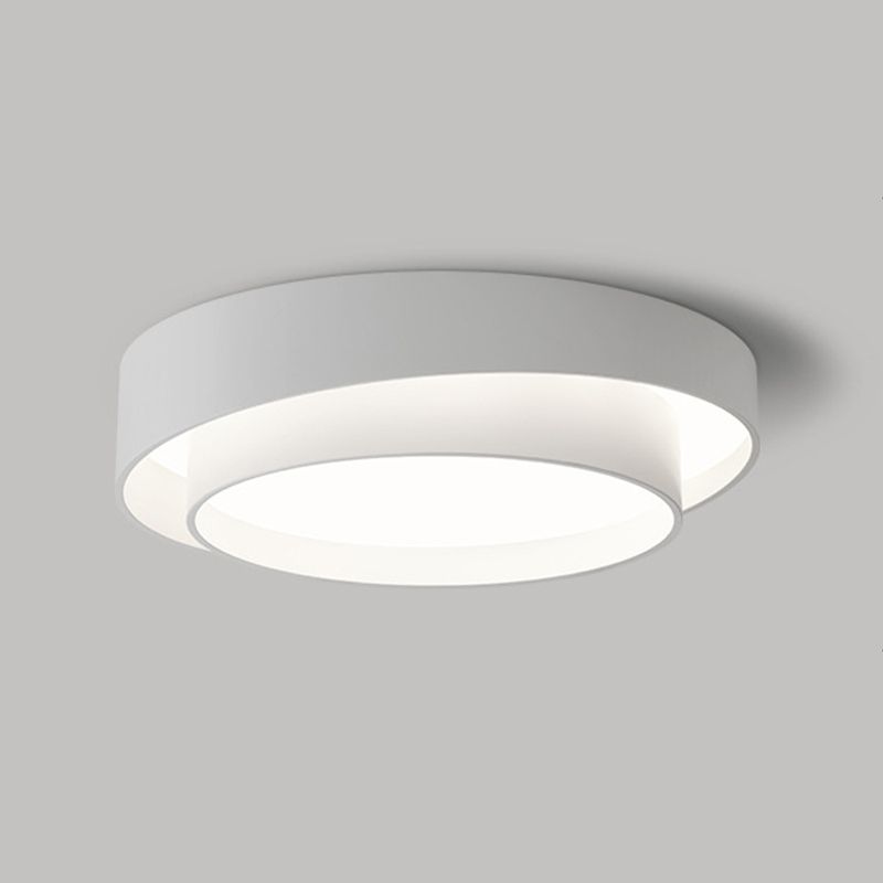 Nordic Round Flush Mount Metal LED Ceiling Light Fixture for Bedroom