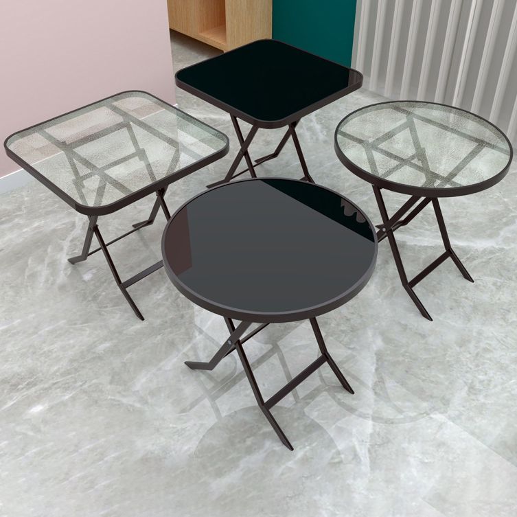 Mesa de comedor de estilo moderno Vidrsts Use para el hogar con marco negro
