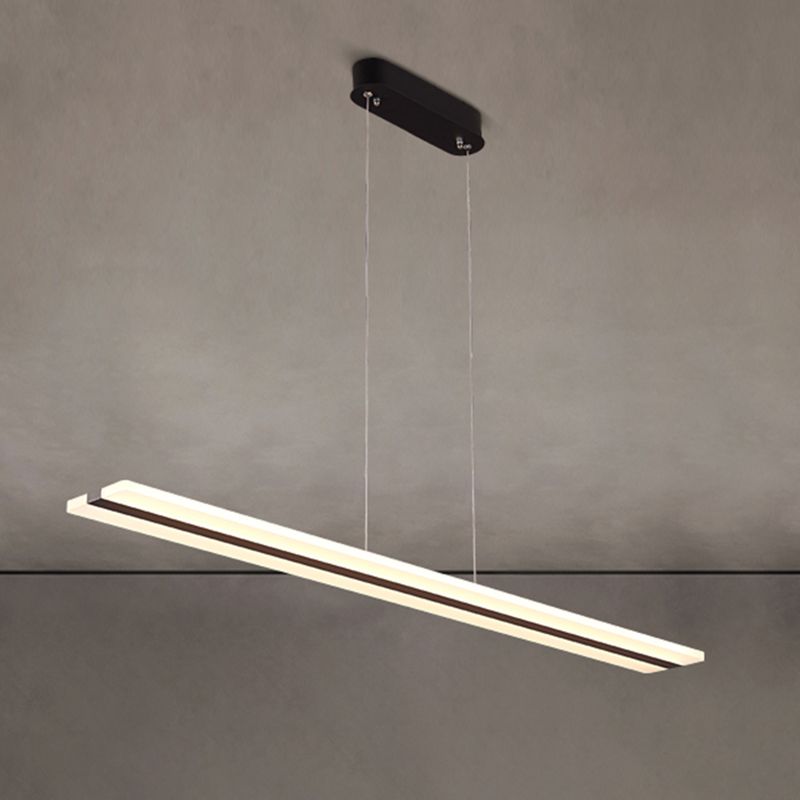 LED Simple Island Lamp Moderner Rechteck -Anhängerleuchte für Esszimmer