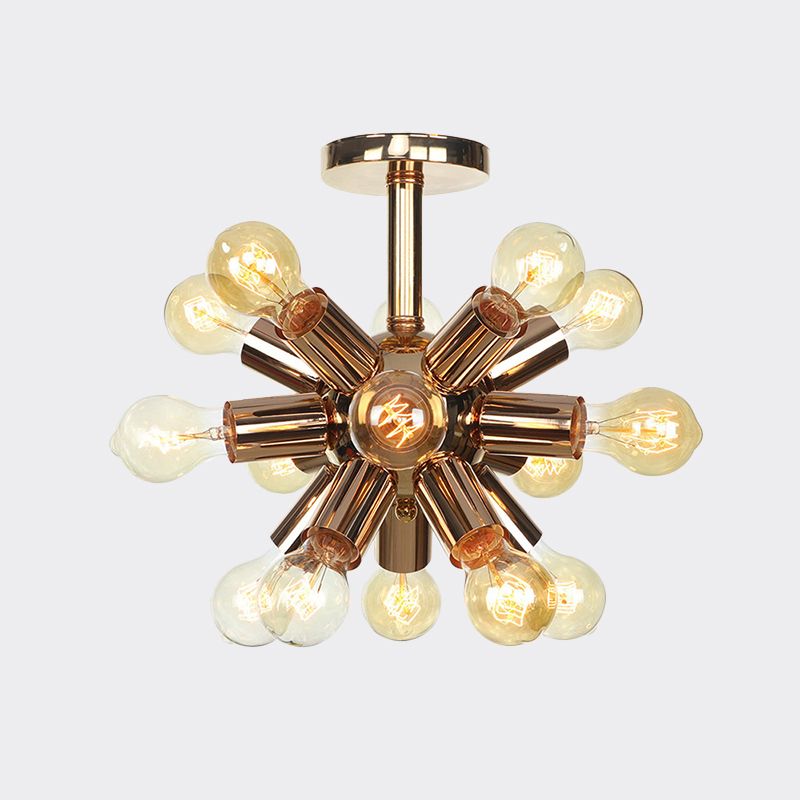 Chroom/gouden Sputnik semi-inbouw vintage ijzer 6/9/12 lichten restaurant verzonken plafondlamp armatuur