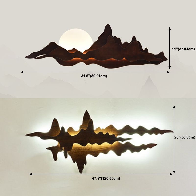 Moderne Wandhalterung Licht 1 Licht LED-Wandleuchten mit Holzschatten für Schlafzimmer