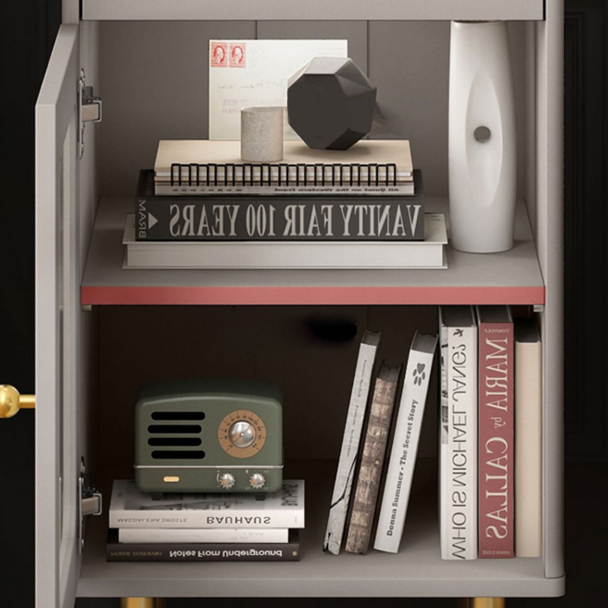 Glam Combo Dresser Stone Vertical Storage Chest Dresser for Bedroom