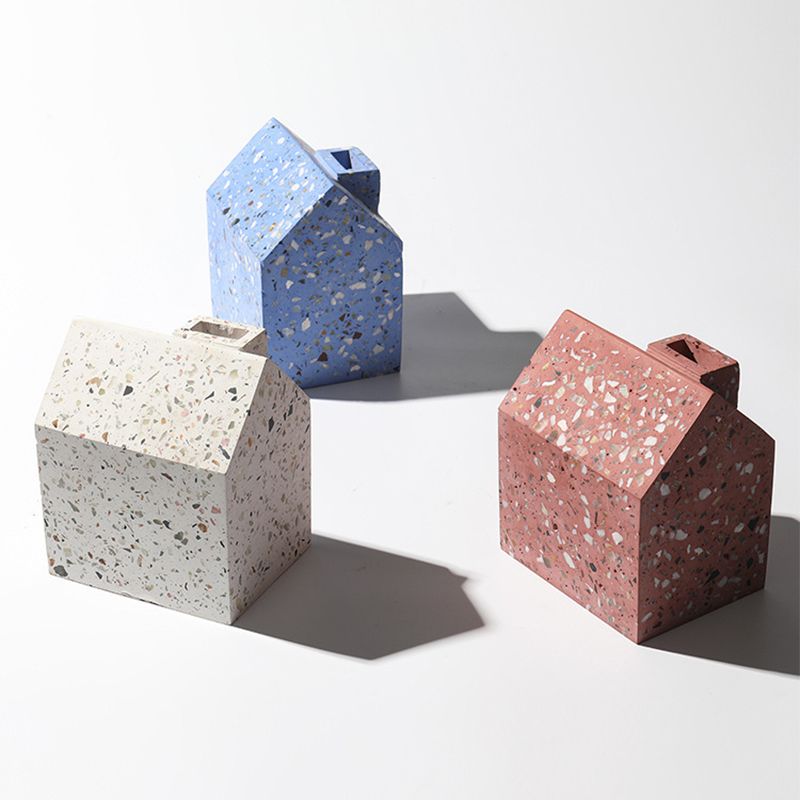 Nordic Cement Wall Light House Shape Colorful Wall Sconce for Living Room