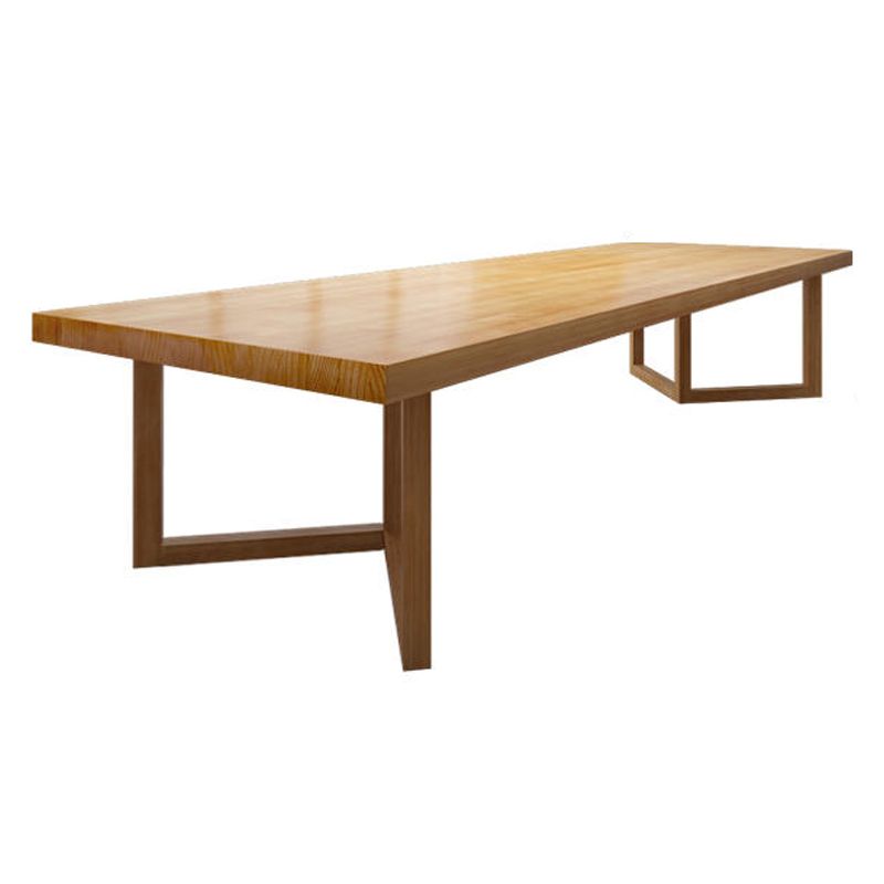 Solid Wood Rectangular Meeting Table Office Modern Writing Desk