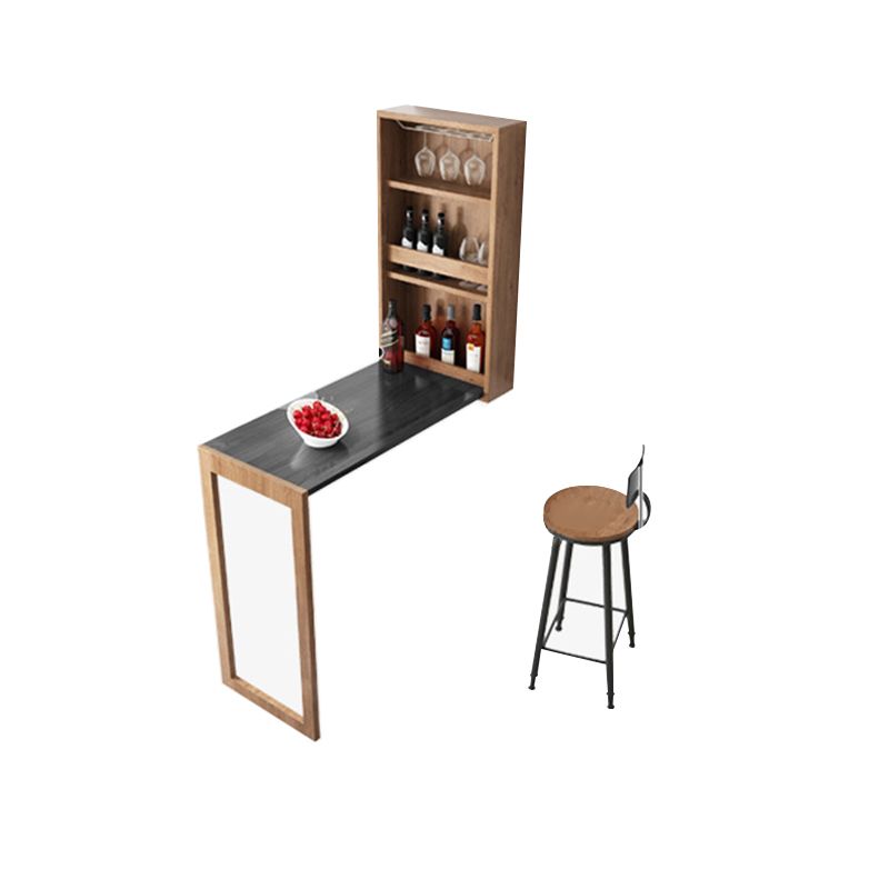 Contemporary 1/2 Pieces Specialty Stone Bar Table Set for Living Room