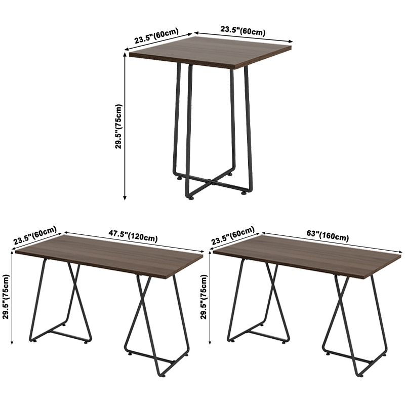 Industrial Massivholz Dinnerzimmer Küchentisch Brauner Schlittentisch für Esszimmer