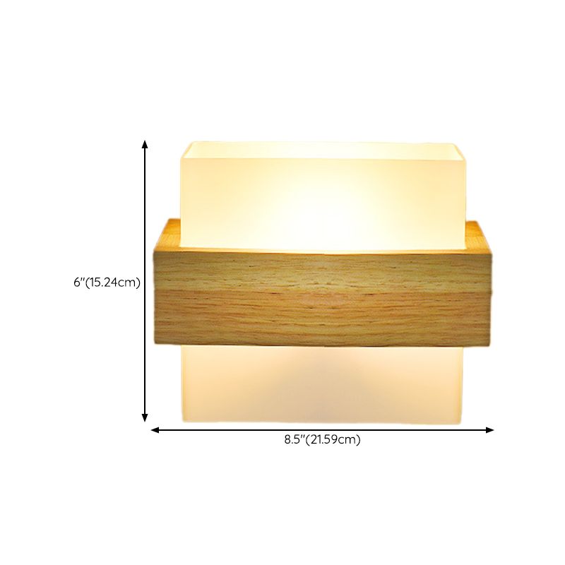 Modern Square Shape Wall Mount Light Fixture 1 Light Wall Mounted Lighting for Dining Room