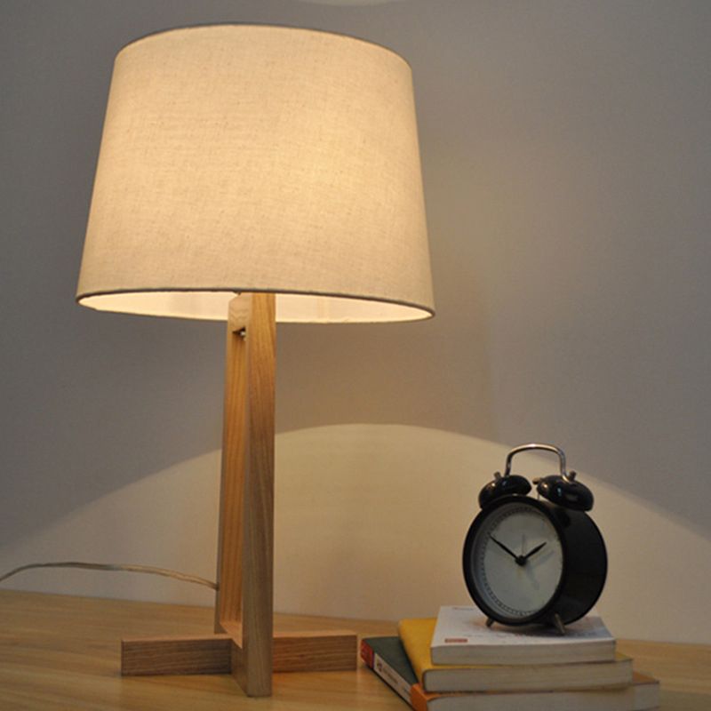 Tavolino da tavolo da tavolino minimalismo tessuto a 1 testa in legno a 2 zampe da comodino per la sala per bambini