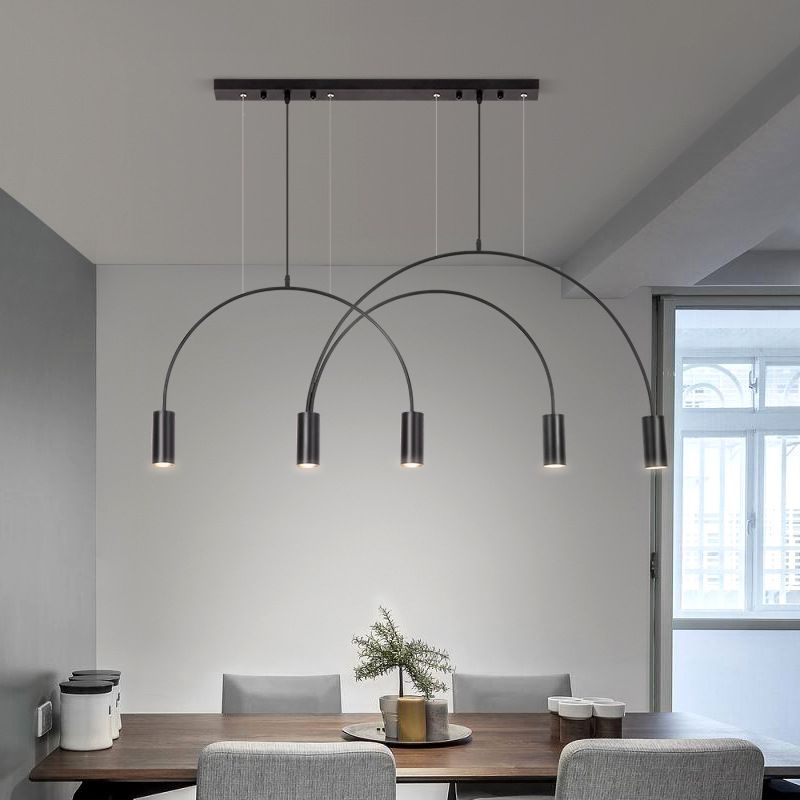 5Light Kitchen Island Pendant Linear Pendant Lighting Island Light Fixtures