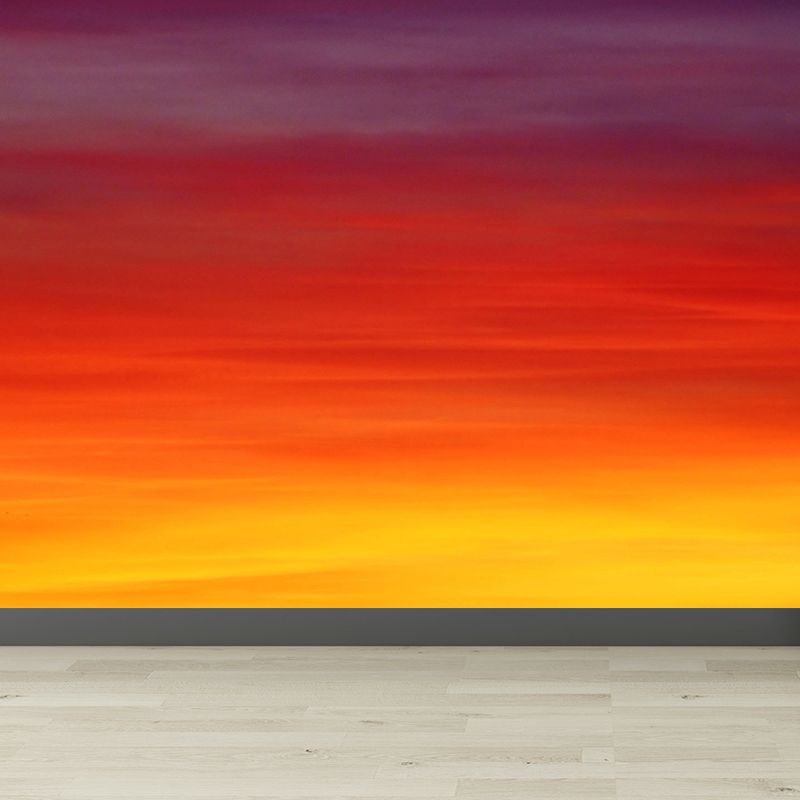 Modern Scenery Sunset Clouds Mural Pastel Color Photography Wall Art for Bedroom