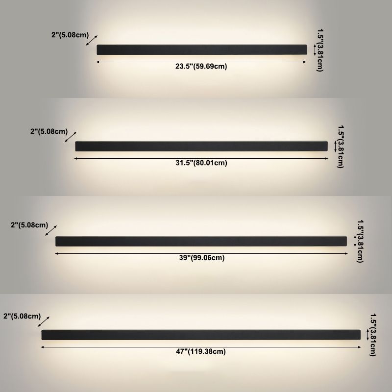 Linearer Schatten Metall Wandleuchter moderner Stil mit einem leichten Wand montiertes Licht