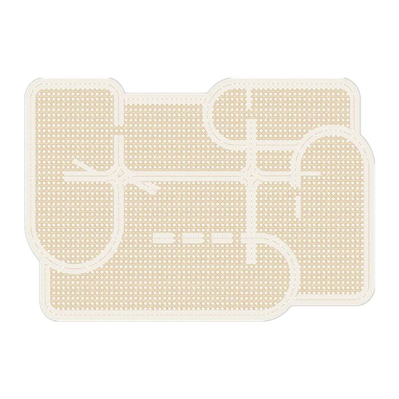 Funky Novel Forme Rapage à la mode rose Tone Polyester Anti-Slip Backing Tapis pour décoration domestique